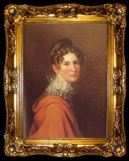 framed  James Peale Portrait of Margarette Peale, ta009-2